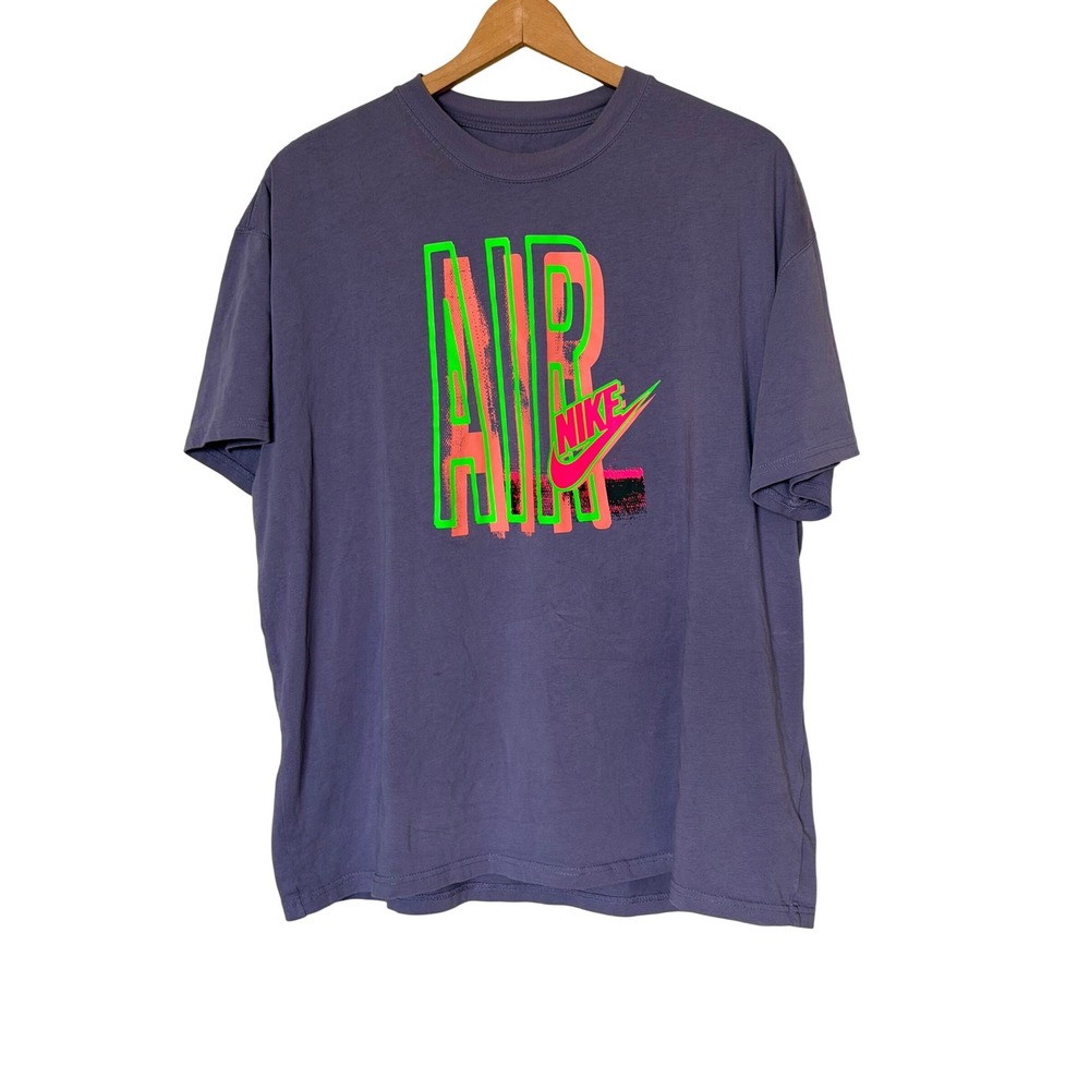 Nike T-Shirt Mens XXL Purple Neon‎ Air Graphic DD1404-588 Archive Reissue